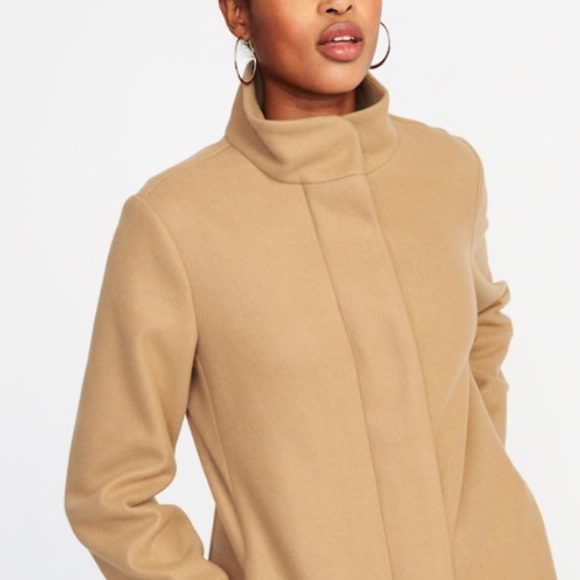 camel funnel coat